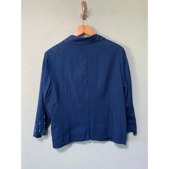 Vintage Napa Valley Dresses Women's Dress‎ and Jacket Blue Denim w/ Rocks Set 16 - Picture 6 of 11